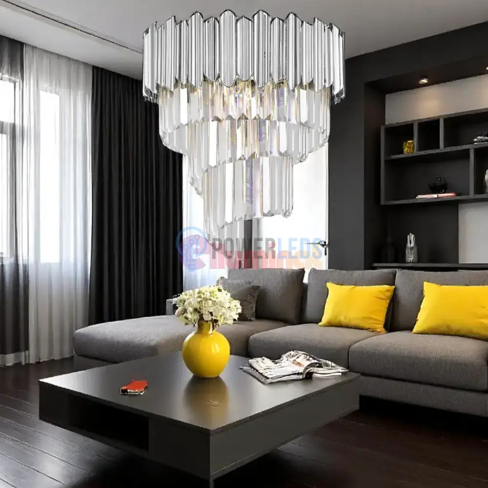 Candelabru Cristal Luxury Chrome GLADIUS powerleds.ro