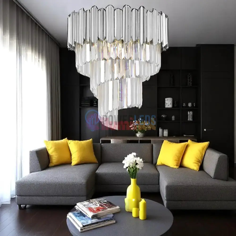 Candelabru Cristal Luxury Chrome GLADIUS powerleds.ro