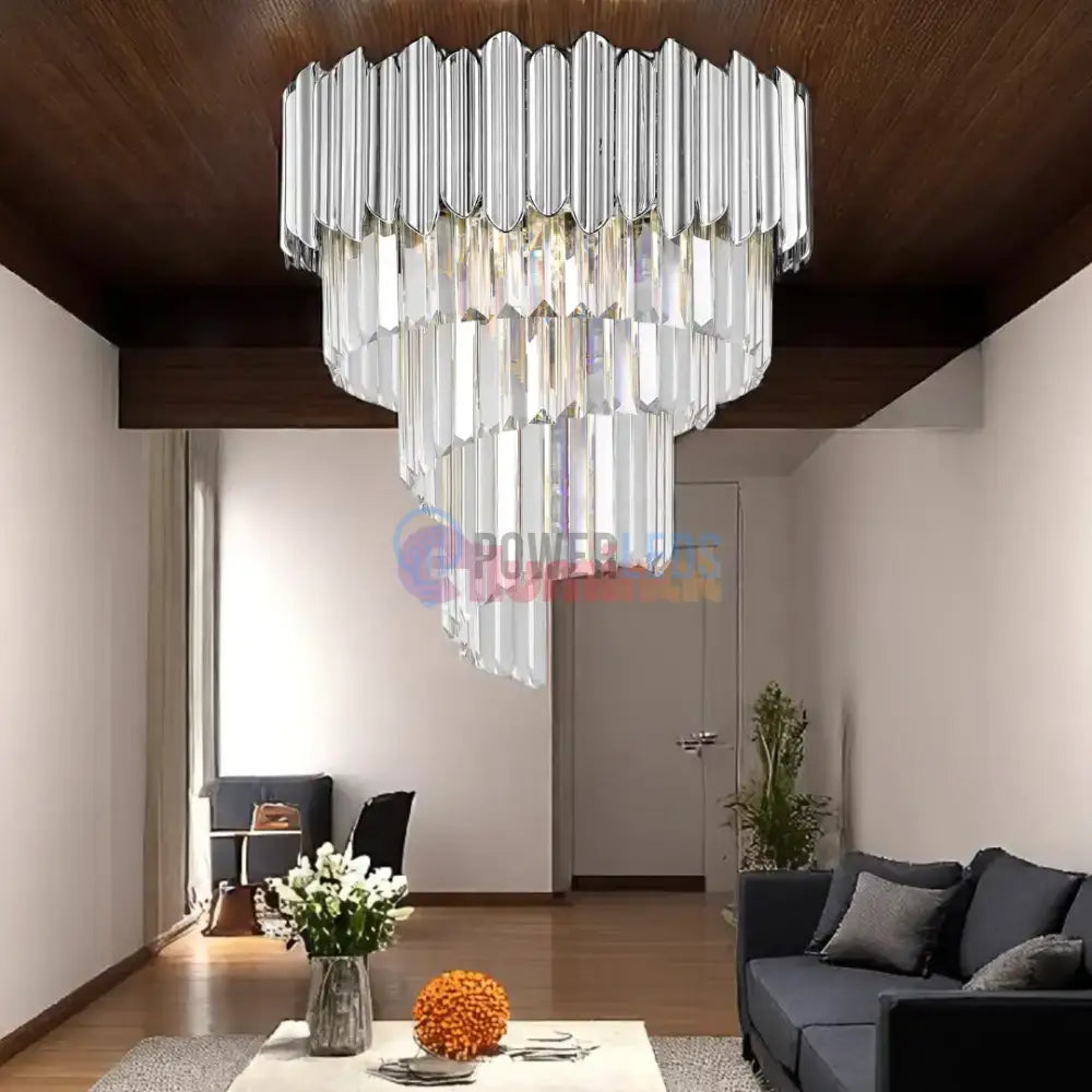 Candelabru Cristal Luxury Chrome GLADIUS powerleds.ro
