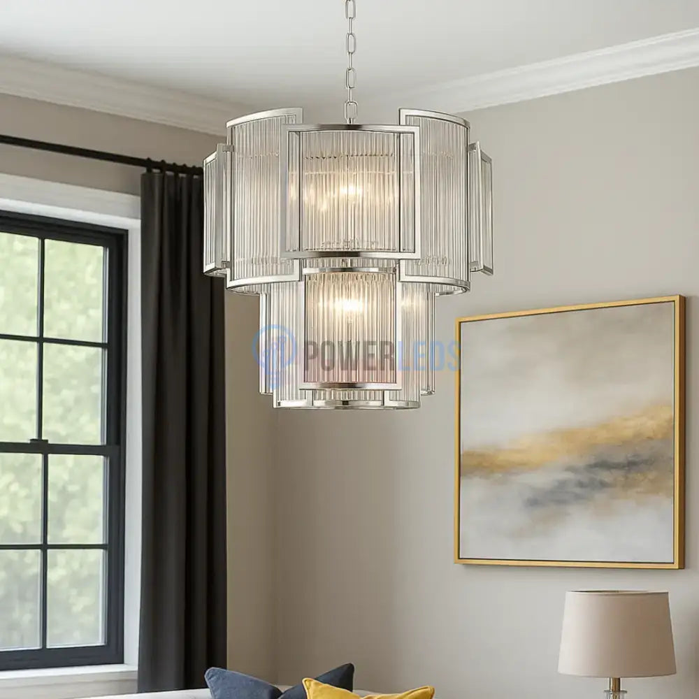 Lustra Suspendata 8xE14 Chrome Vissaro CHROME / CRISTAL Chandeliers