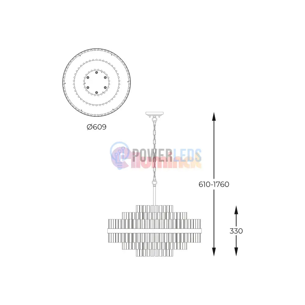 Candelabru Cristal Luxury CONSTANTINOPLE Premium 60cm powerleds.ro