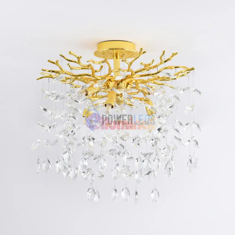 Candelabru Cristal Luxury Gold CINDY powerleds.ro