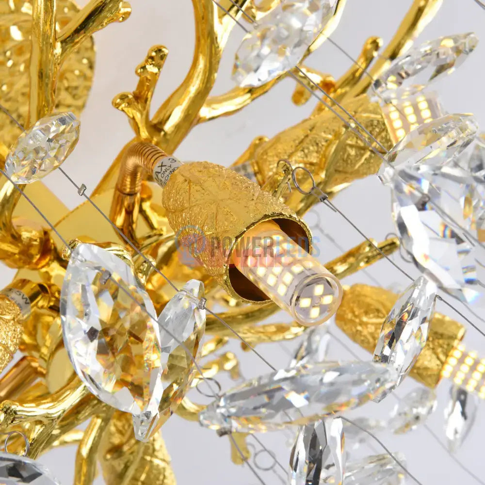 Candelabru Cristal Luxury Gold CINDY powerleds.ro
