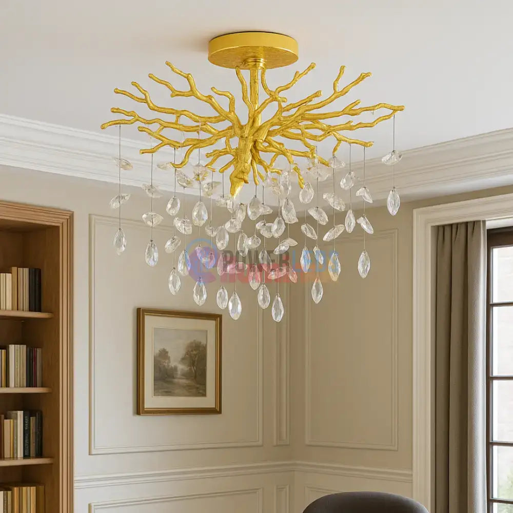 Candelabru Cristal Luxury Gold CINDY powerleds.ro