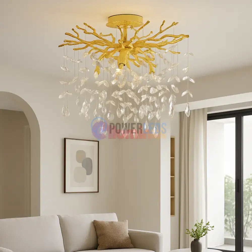 Candelabru Cristal Luxury Gold CINDY powerleds.ro