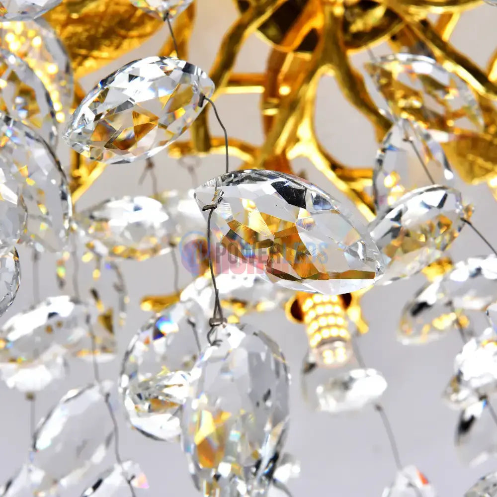 Candelabru Cristal Luxury Gold CINDY powerleds.ro