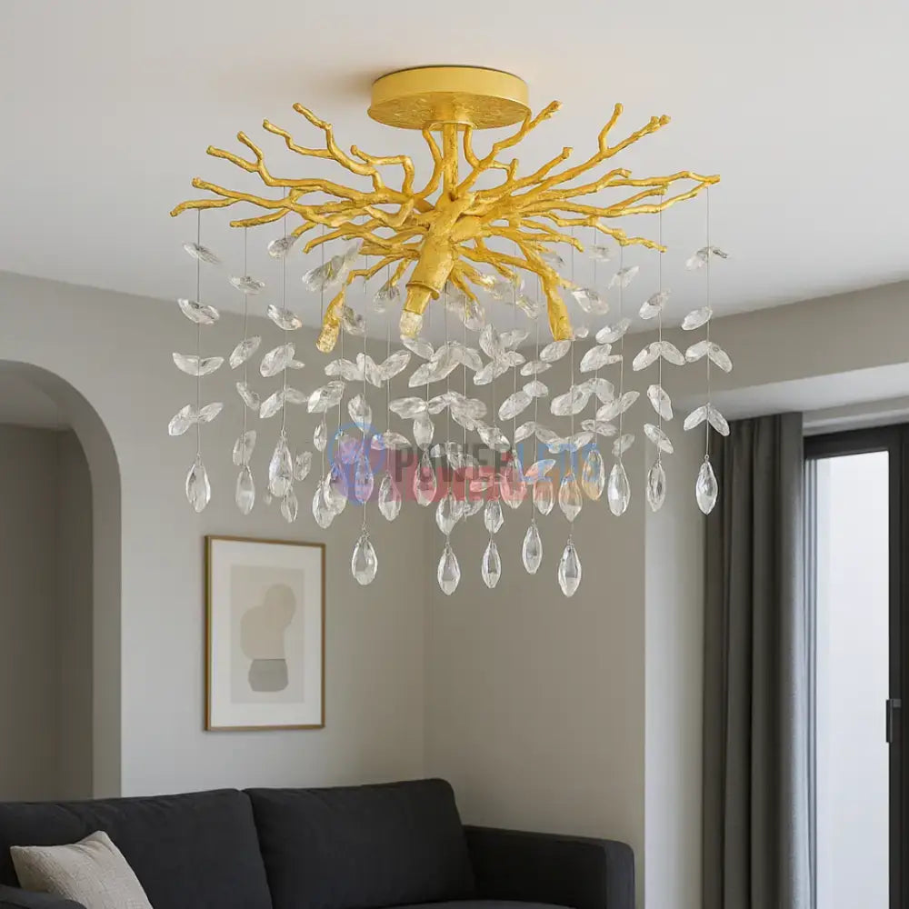 Candelabru Cristal Luxury Gold CINDY powerleds.ro