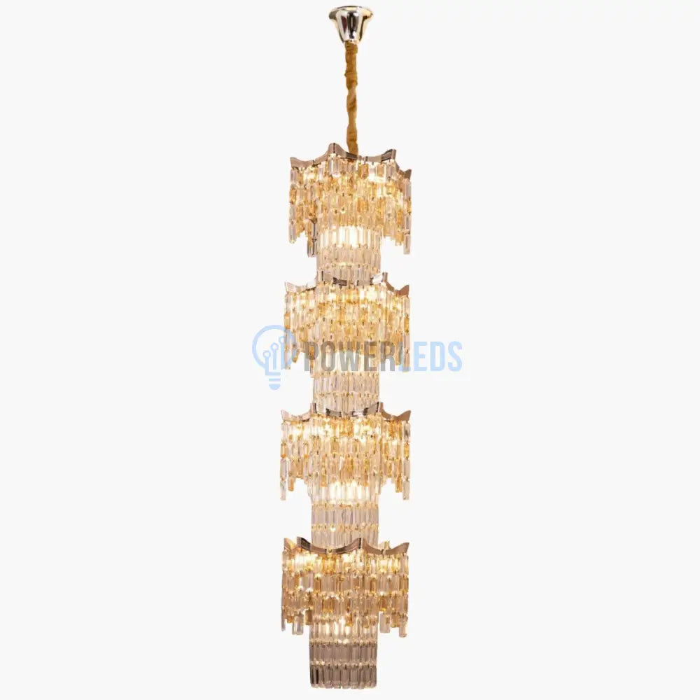 Candelabru Cristal Luxury Golden 210Cm -P7341 Chandeliers Crystal