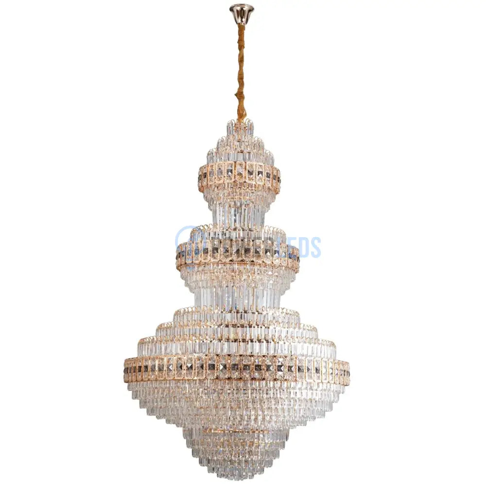 Candelabru Cristal Luxury Golden 230Cm -P5218 Chandeliers Crystal