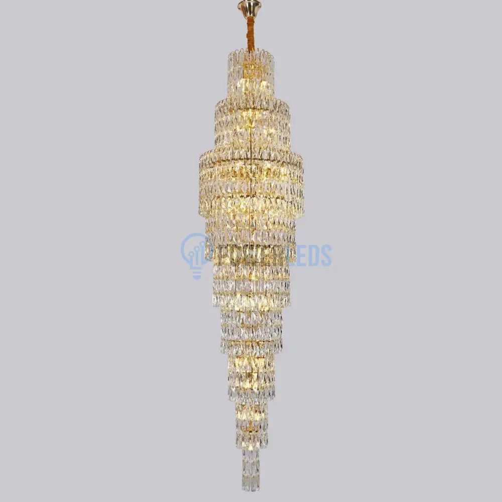 Candelabru Cristal Luxury Golden 250Cm -P82401 Chandeliers Crystal