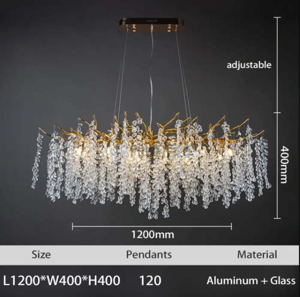 Candelabru Cristal Luxury Golden Grapes 120X60Cm Chandeliers Crystal