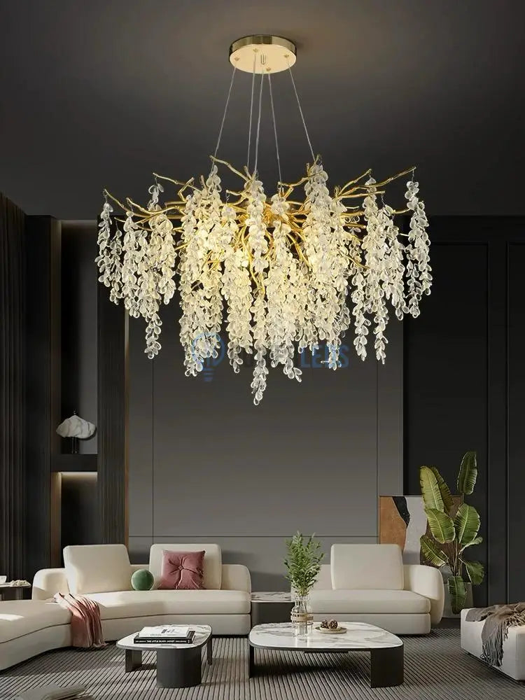 Candelabru Cristal Luxury Golden Grapes 60Cm Chandeliers Crystal