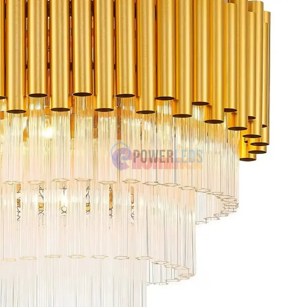 Candelabru Cristal Luxury Golden SUFITOWA powerleds.ro