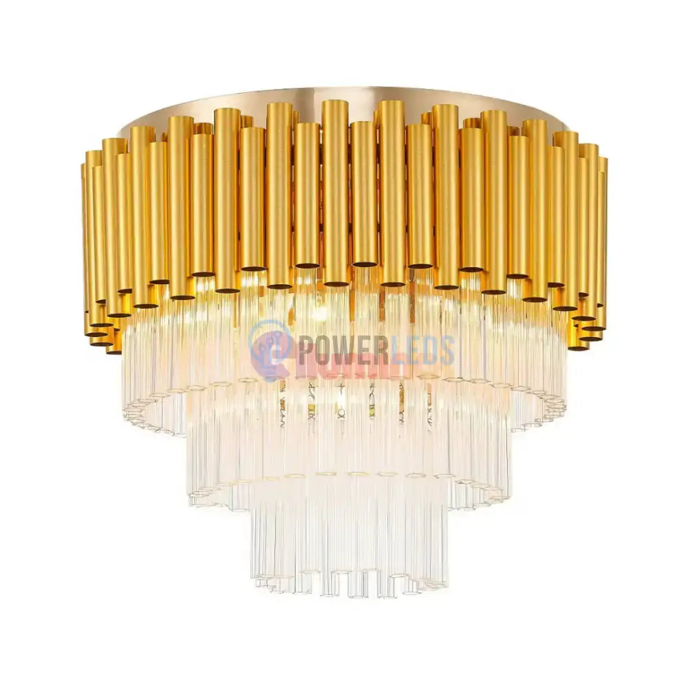 Candelabru Cristal Luxury Golden SUFITOWA powerleds.ro