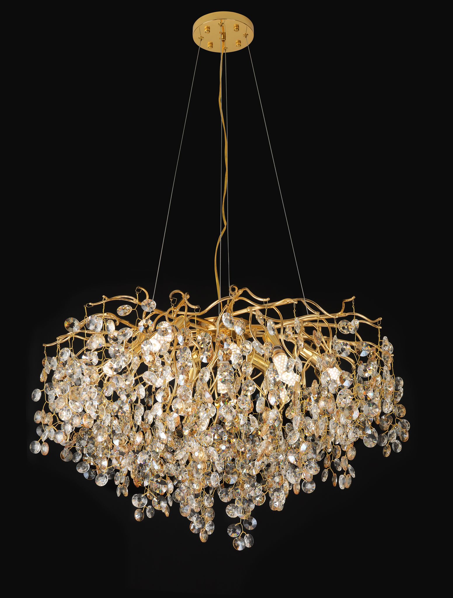 Candelabru Cristal LUXURY Golden SunFlower 601