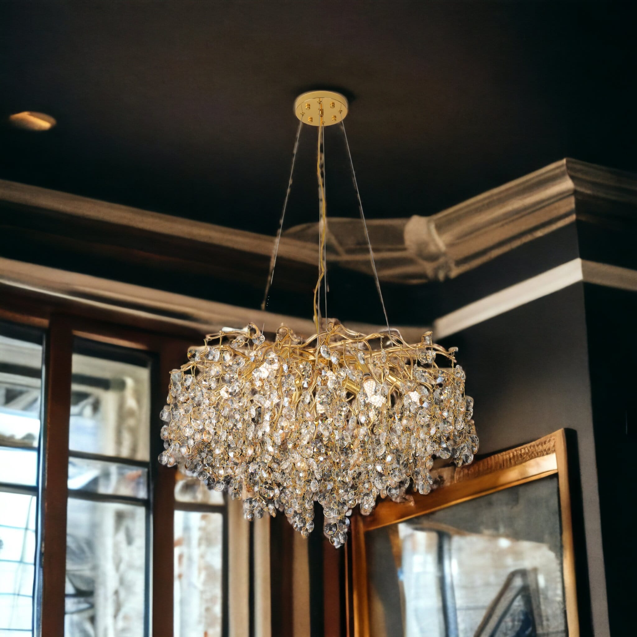 Candelabru Cristal LUXURY Golden SunFlower 601