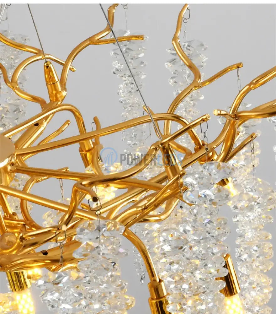 Candelabru Cristal Luxury Golden Willow 120X45 Cm Chandeliers Crystal