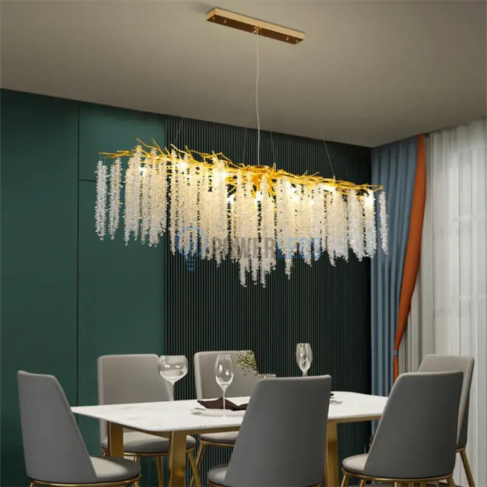 Candelabru Cristal Luxury Golden Willow 120X45 Cm Chandeliers Crystal