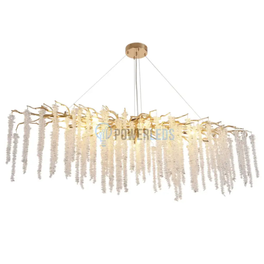 Candelabru Cristal Luxury Golden Willow 120X45 Cm Chandeliers Crystal