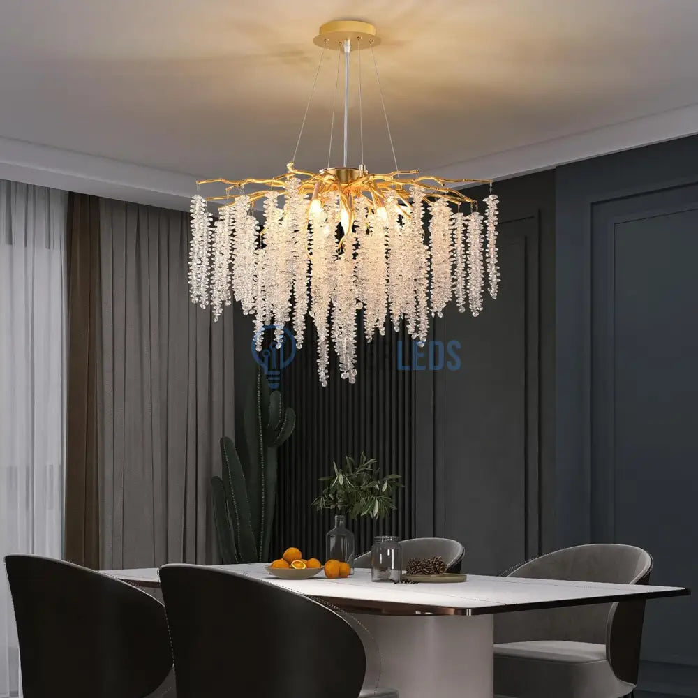 Candelabru Cristal Luxury Golden Willow 60Cm Chandeliers Crystal