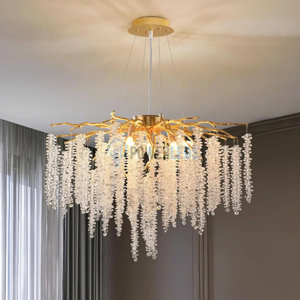 Candelabru Cristal Luxury Golden Willow 80Cm Chandeliers Crystal