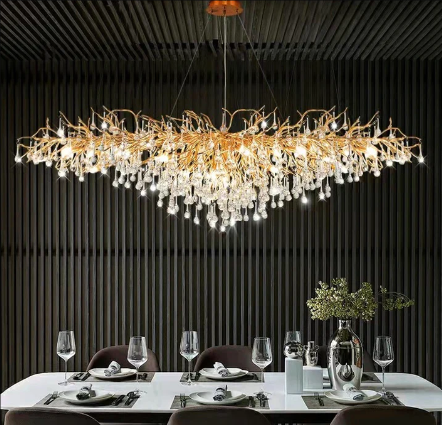 Candelabru Cristal LUXURY Golden Tears 160x50cm