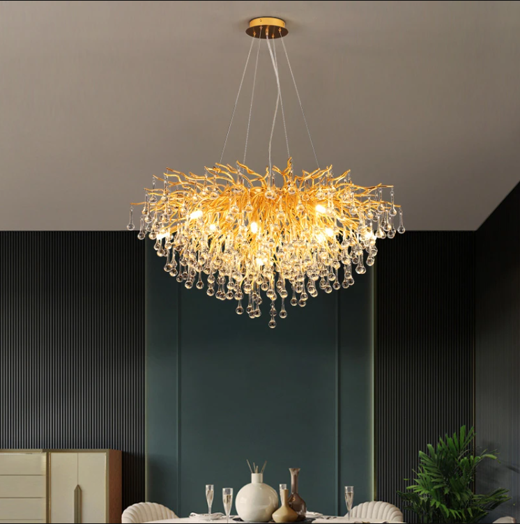 Candelabru Cristal LUXURY Golden Tears 60CM