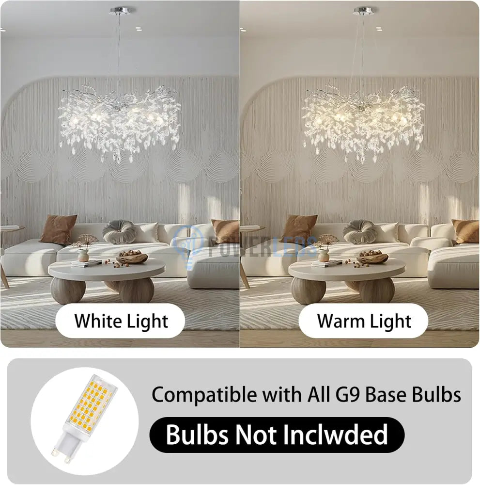 Candelabru Cristal LUXURY Silver CINDY 80cm powerleds.ro
