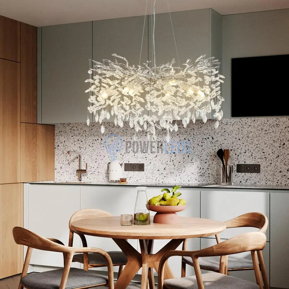 Candelabru Cristal LUXURY Silver CINDY 80cm powerleds.ro
