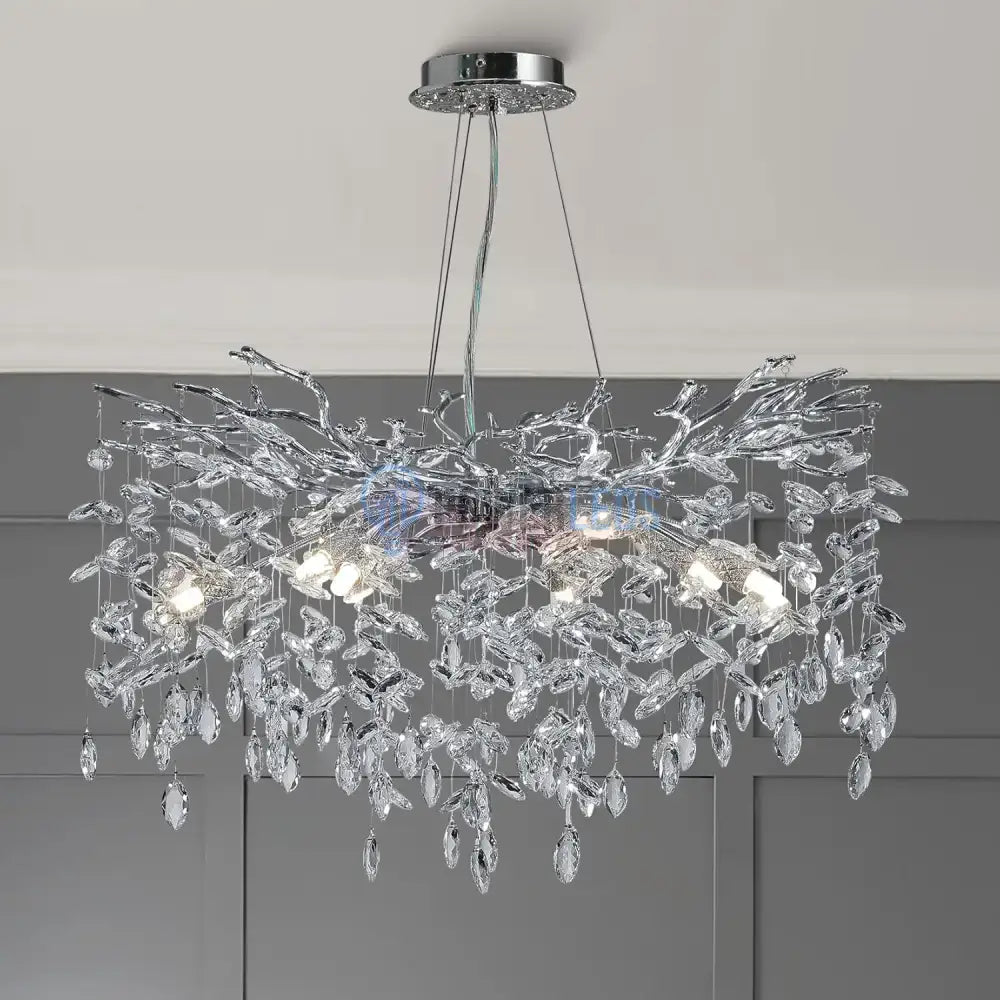 Candelabru Cristal LUXURY Silver CINDY 80cm ARGINTIE / 80CM / LUXURY Chandeliers Crystal
