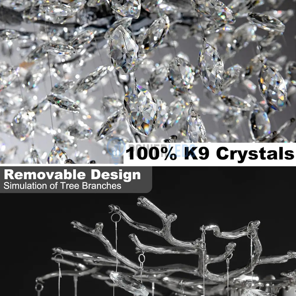 Candelabru Cristal LUXURY Silver CINDY 80cm powerleds.ro
