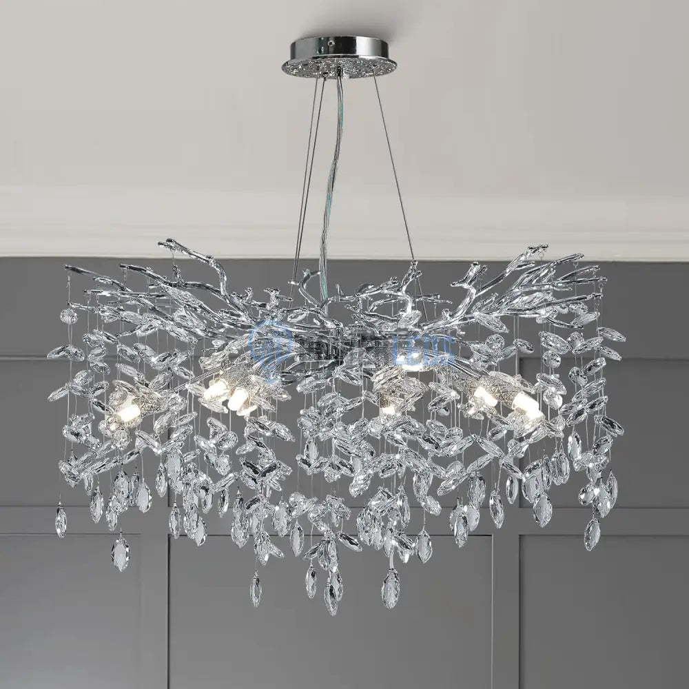 Candelabru Cristal LUXURY Silver CINDY 80cm powerleds.ro
