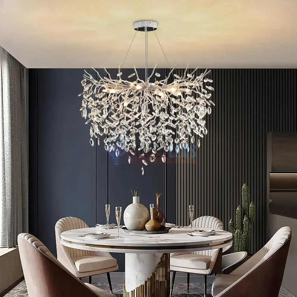 Candelabru Cristal LUXURY Silver Klara Chandeliers Crystal