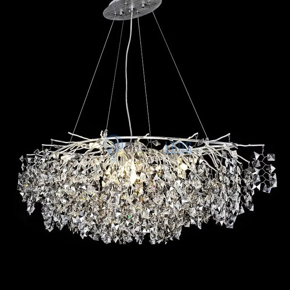 Candelabru Cristal LUXURY Silver SOFT 120x55cm powerleds.ro