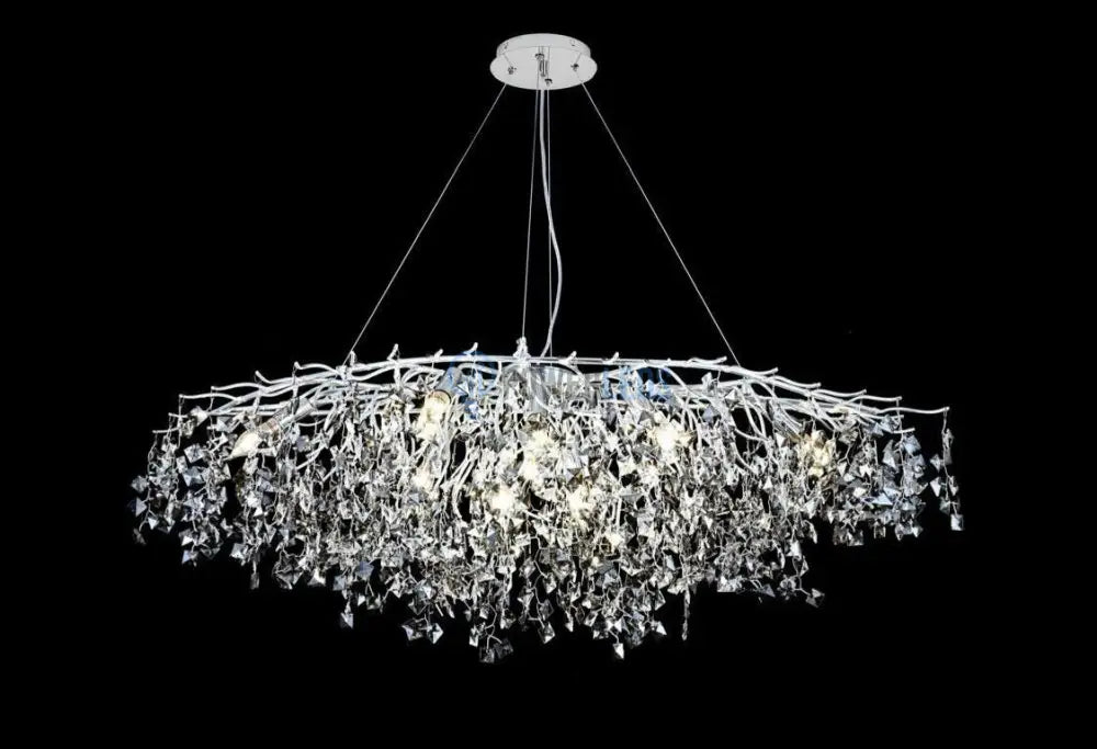 Candelabru Cristal LUXURY Silver SOFT 120x55cm powerleds.ro