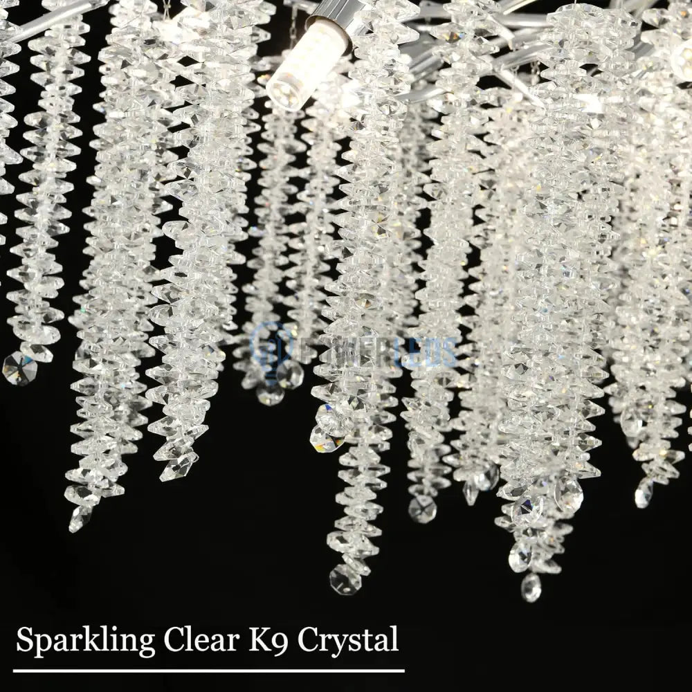 Candelabru Cristal Luxury Silver Willow 120X45 Cm Chandeliers Crystal