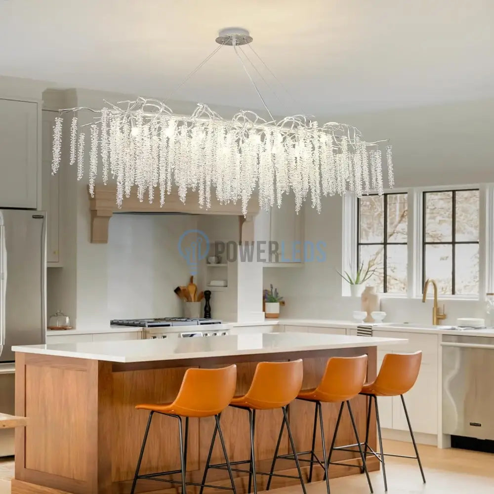 Candelabru Cristal Luxury Silver Willow 120X45 Cm Chandeliers Crystal