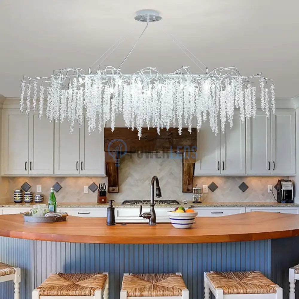 Candelabru Cristal Luxury Silver Willow 150X45 Cm Chandeliers Crystal