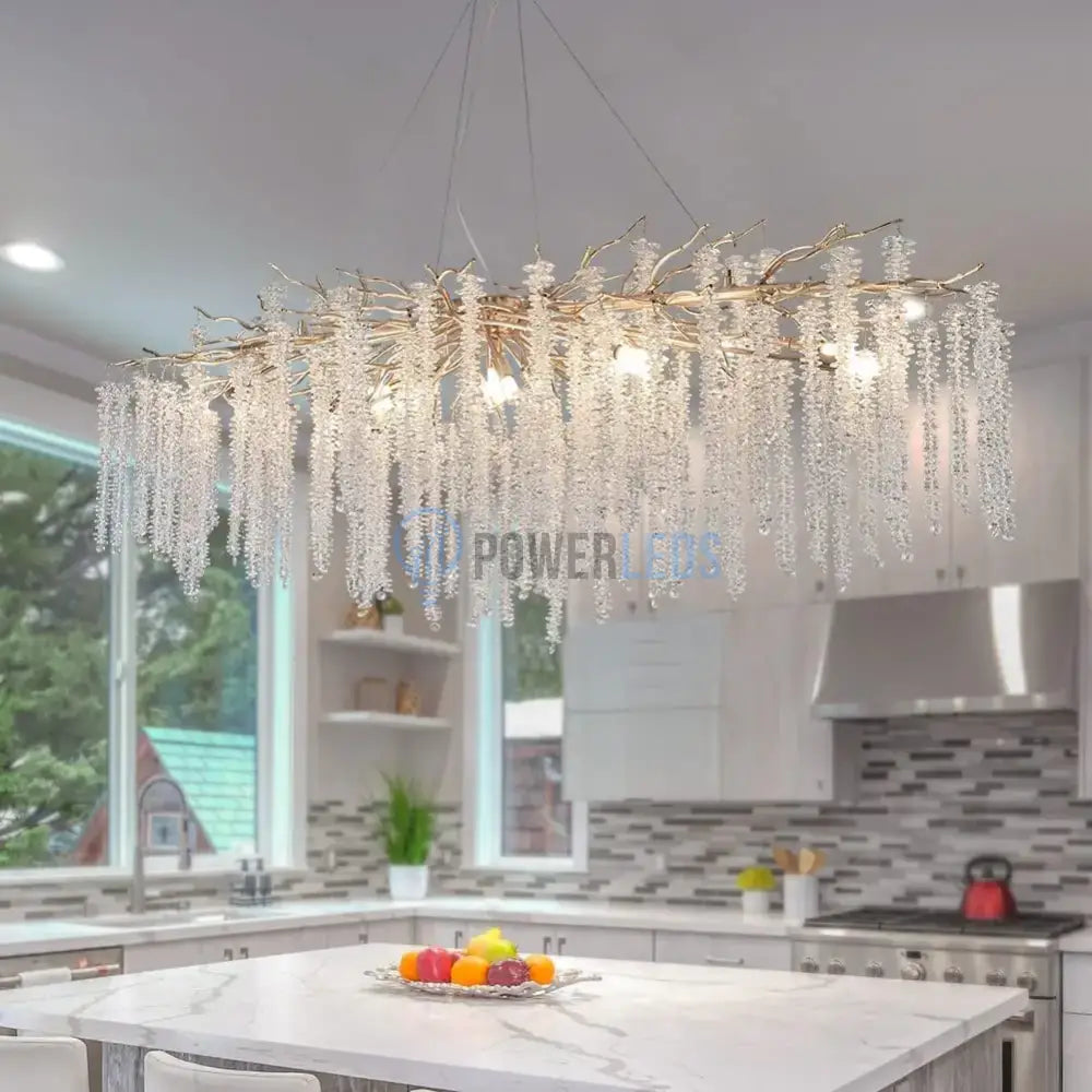 Candelabru Cristal Luxury Silver Willow 150X45 Cm Chandeliers Crystal