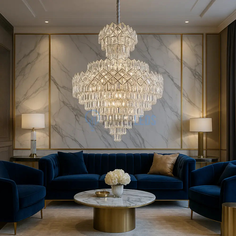 Candelabru Cristal Malli Silver Grande Luxury 80x110CM powerleds.ro