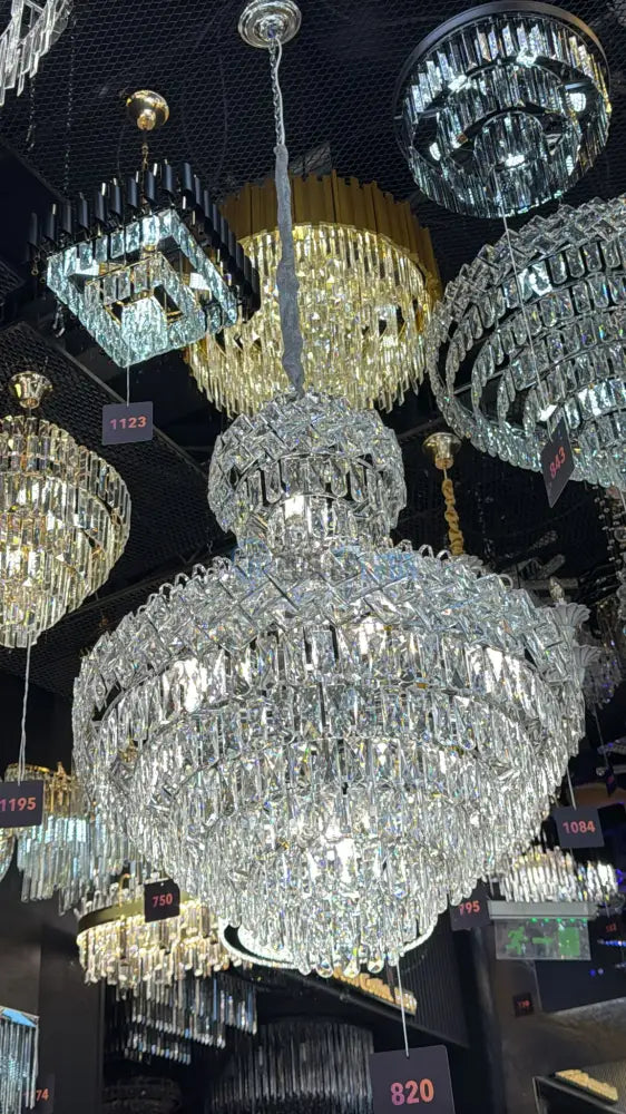 Candelabru Cristal Malli Silver Grande Luxury 80x110CM powerleds.ro