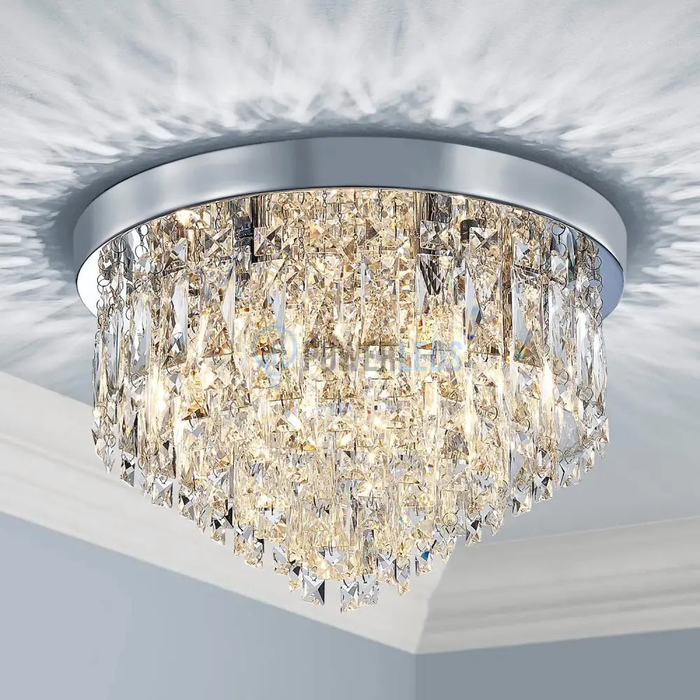Candelabru Cristal MARY Silver 40cm Telecomanda ARGINTIE / 40CM / CRISTAL Chandeliers