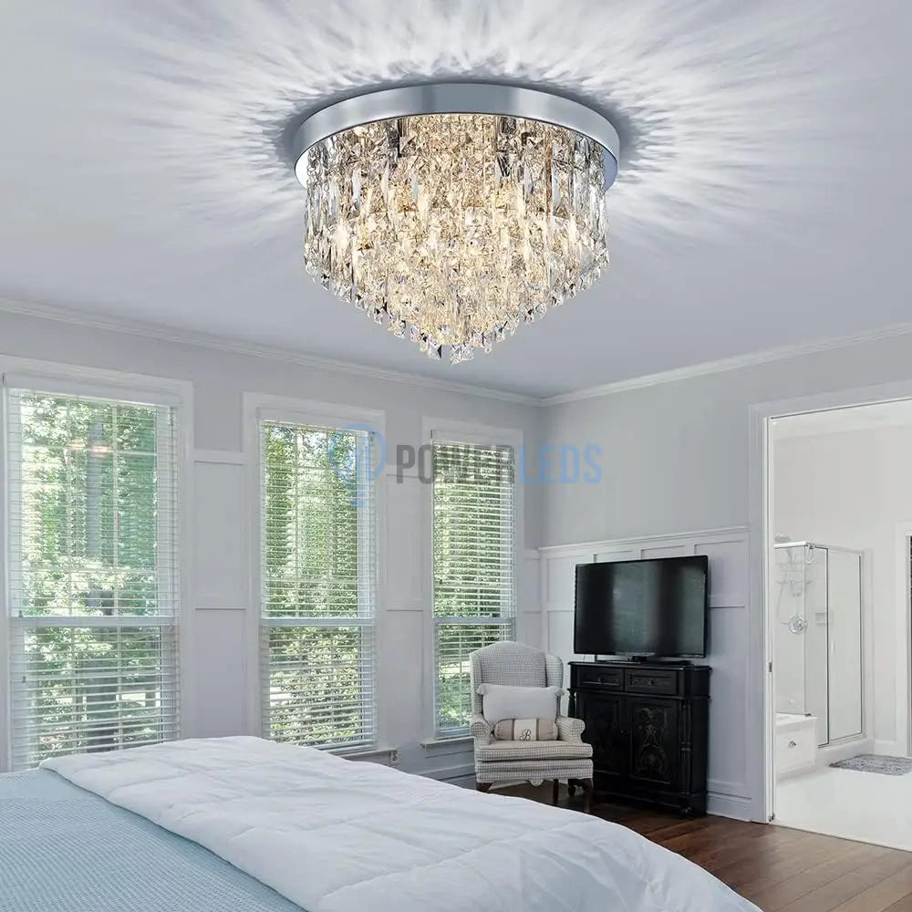 Candelabru Cristal MARY Silver 40cm Telecomanda ARGINTIE / 40CM / CRISTAL Chandeliers