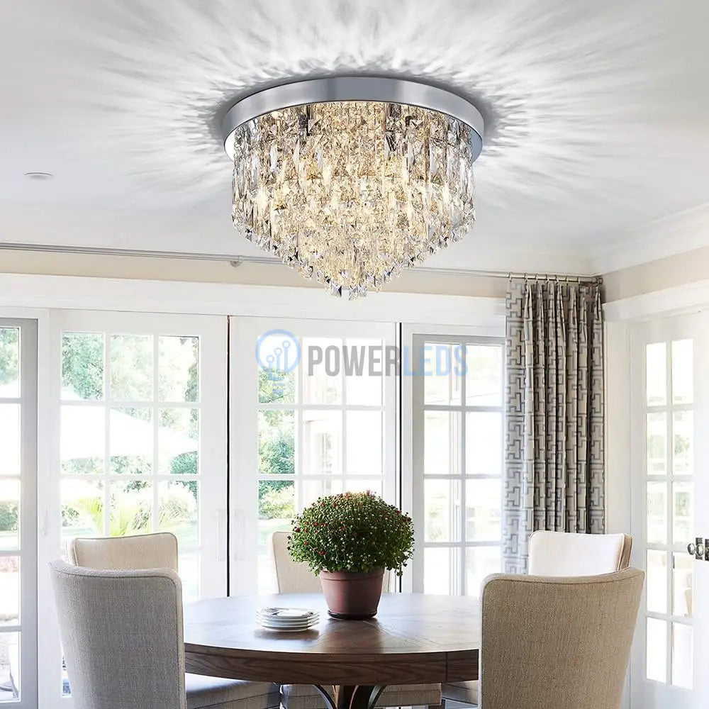 Candelabru Cristal MARY Silver 40cm Telecomanda ARGINTIE / 40CM / CRISTAL Chandeliers
