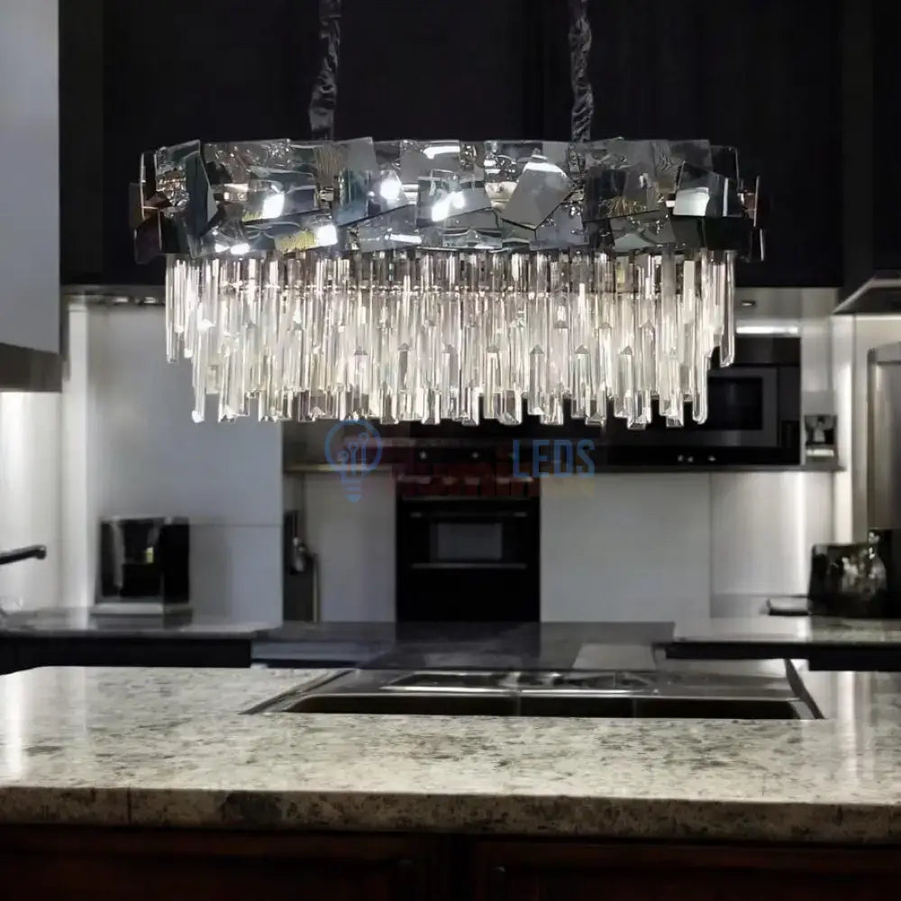 Candelabru Cristal Modern Troy 8743-80x30cm Negru Lucios CRISTAL / NEAGRA / 80X30CM Chandeliers Crystal
