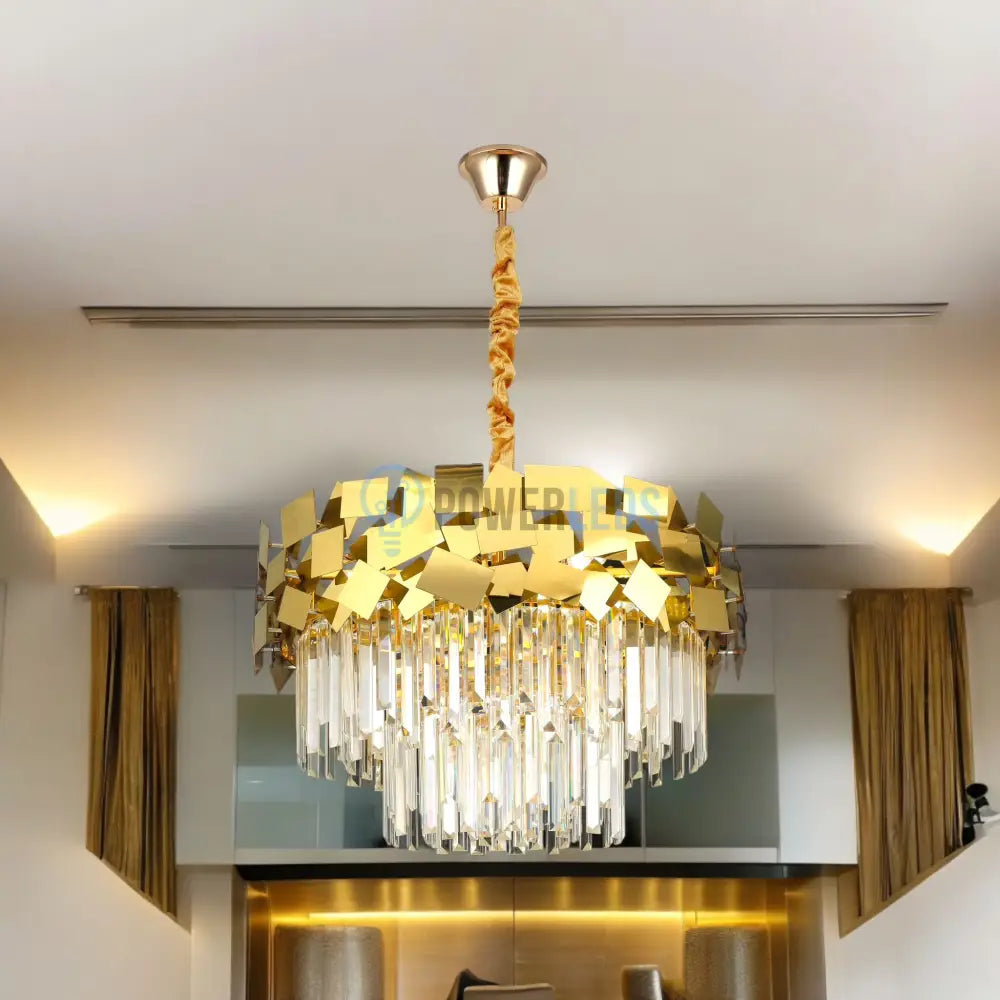 Candelabru Cristal Modern Troy Golden Chrome Chandeliers Crystal