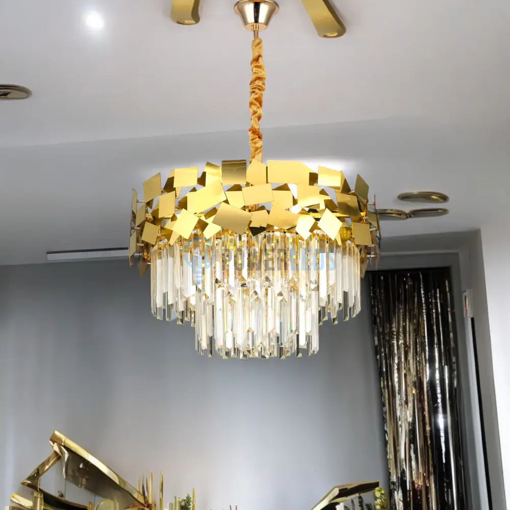 Candelabru Cristal Modern Troy Golden Chrome Chandeliers Crystal