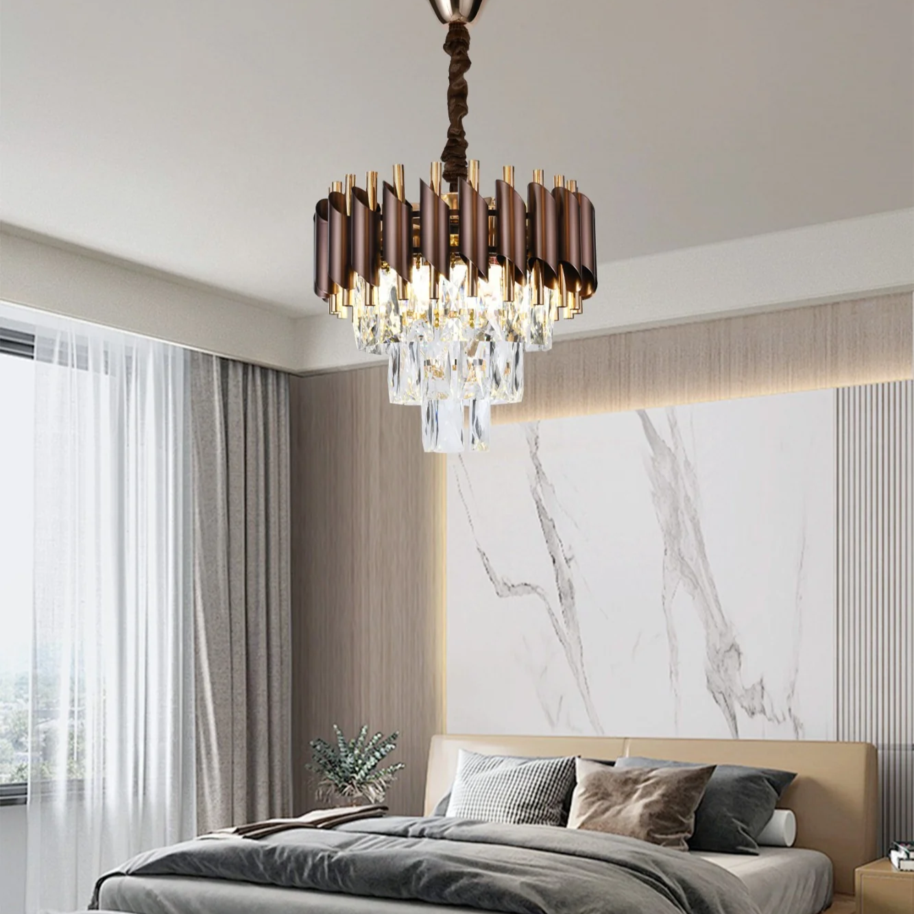 Candelabru Cristal BROWN PANTHER 300mm