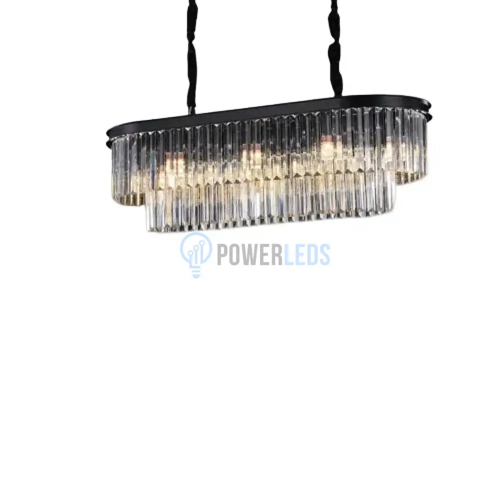 Candelabru Cristal SMOKY BLACK/GREY 800x300mm powerleds.ro
