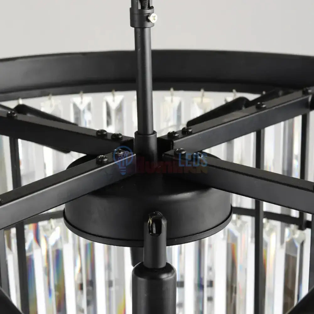 Candelabru Cristal SMOKY BLACK/GREY ROUND 600mm NEGRU + GRI / 60CM / CRISTAL Chandeliers Crystal